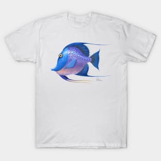 Blue Purple Angel Fish T-Shirt